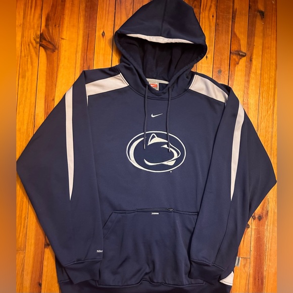 Vintage Nike Penn State Hoodie Sweatshirt Center Swoosh - Picture 1 of 6